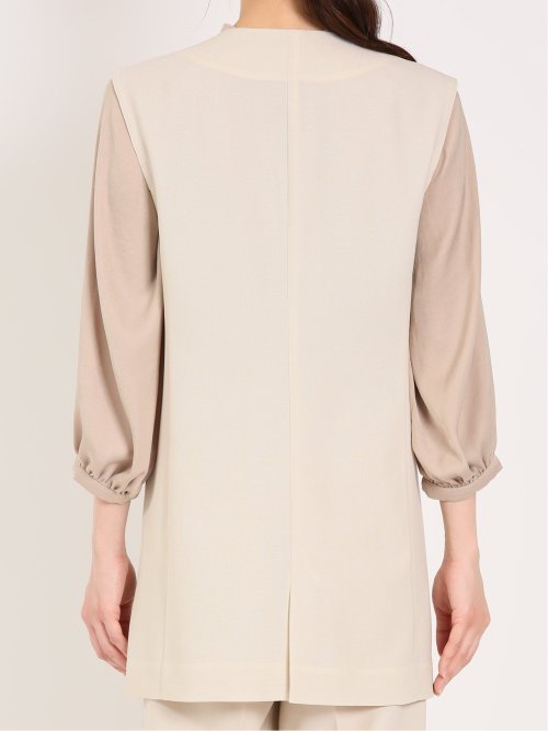 麻調合繊 ロングジレ(セットアップ可能)