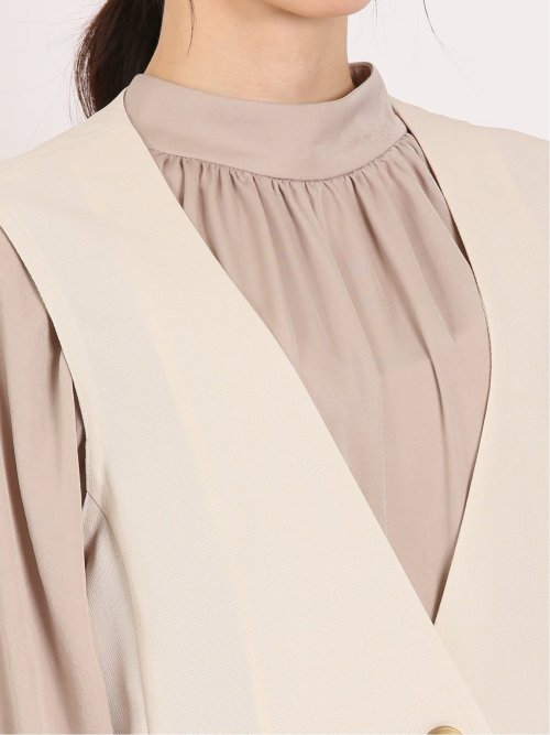 麻調合繊 ロングジレ(セットアップ可能)