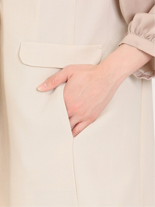 麻調合繊 ロングジレ(セットアップ可能)