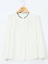 袖プリーツ プルオーバーブラウス