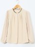 袖プリーツ プルオーバーブラウス