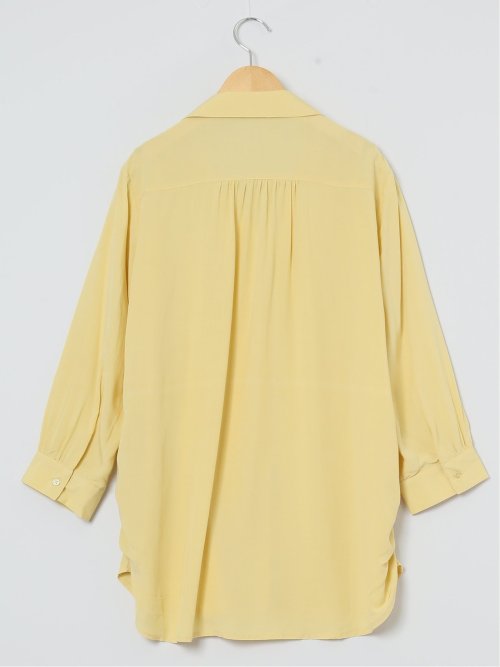 脇タック前開き スキッパーシャツチュニック