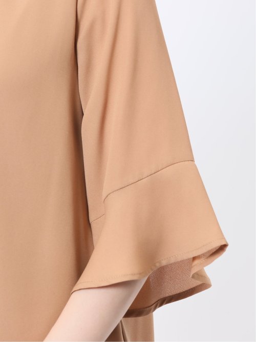 ネックレス付き 7分袖プルオーバーブラウス