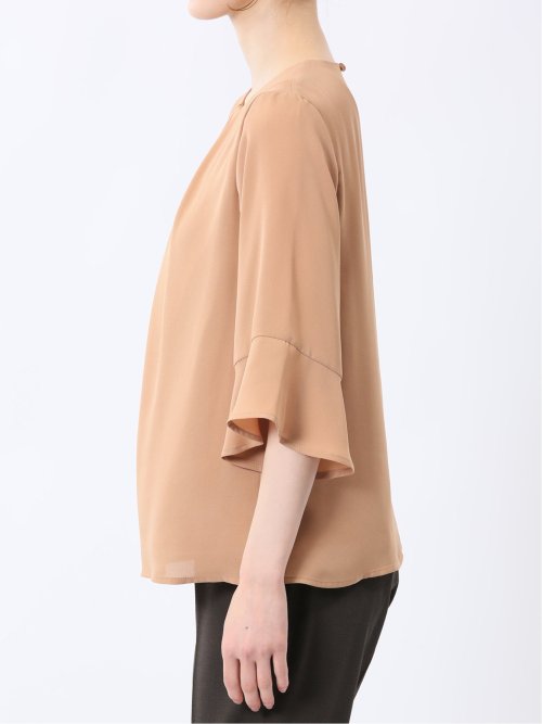 ネックレス付き 7分袖プルオーバーブラウス