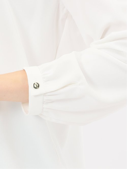 ボウタイ 長袖プルオーバーブラウス