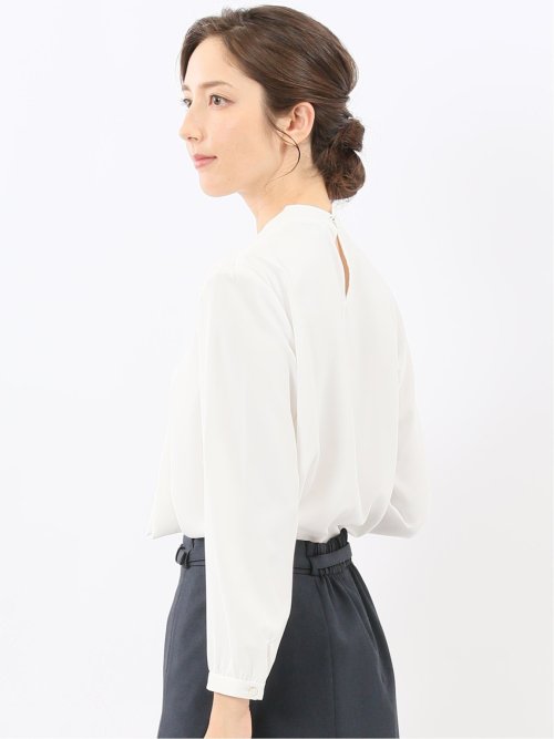 ボウタイ 長袖プルオーバーブラウス