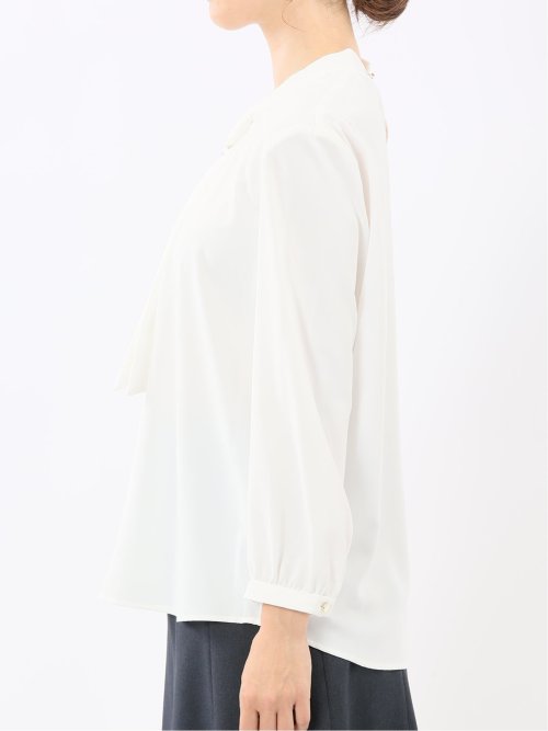 ボウタイ 長袖プルオーバーブラウス