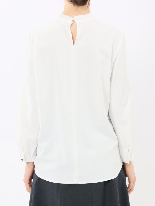 ボウタイ 長袖プルオーバーブラウス