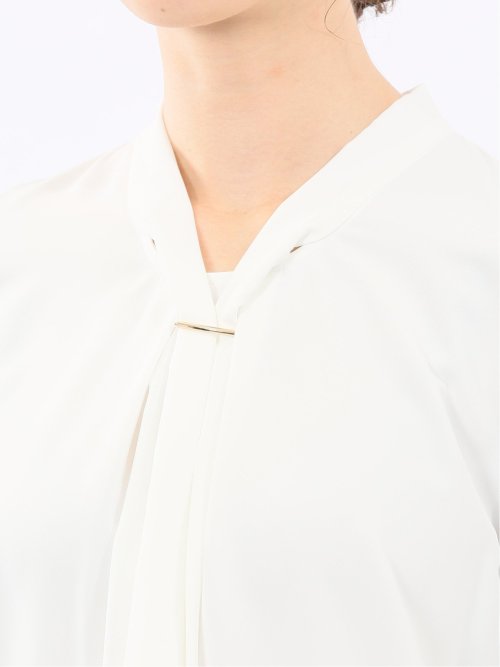 ボウタイ 長袖プルオーバーブラウス