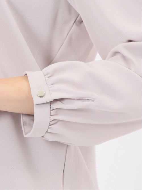 ボウタイ 長袖プルオーバーブラウス