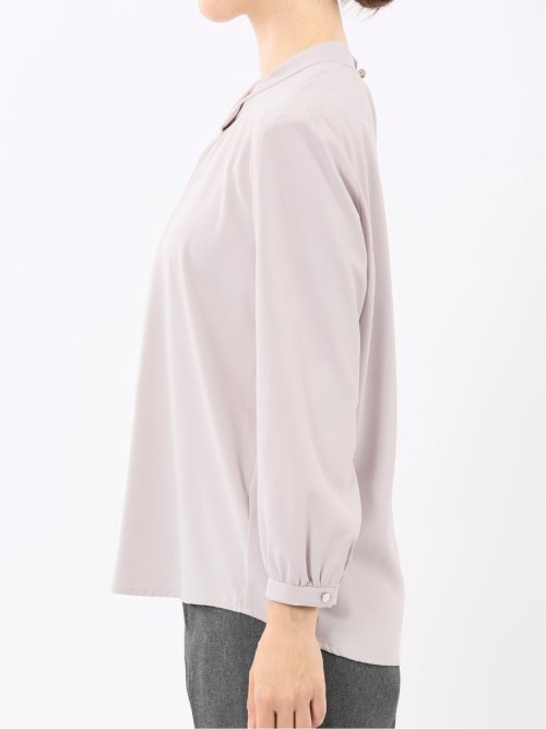 ボウタイ 長袖プルオーバーブラウス