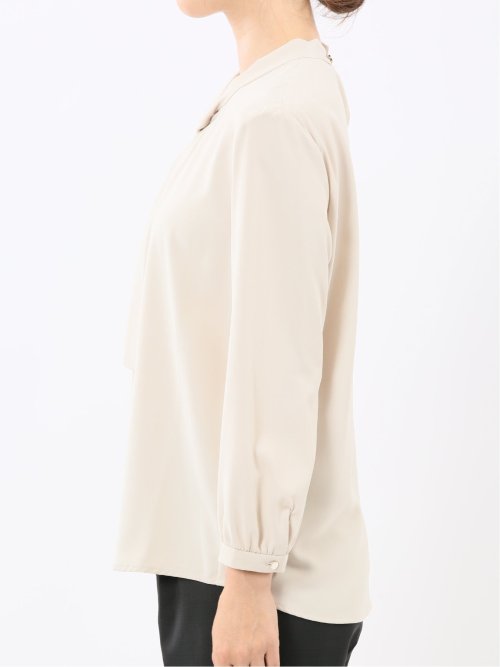 ボウタイ 長袖プルオーバーブラウス