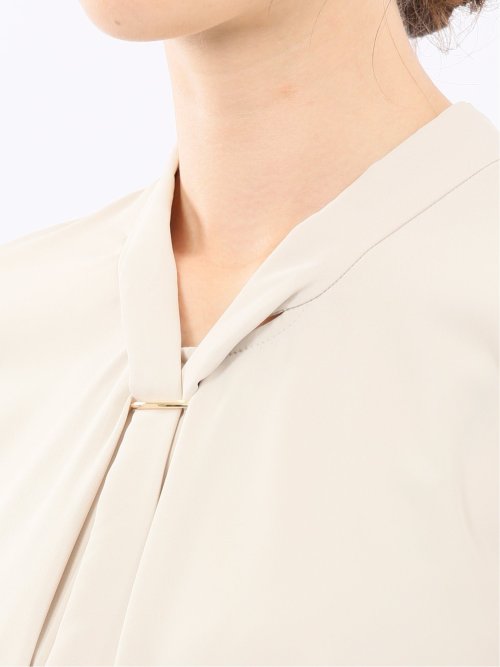 ボウタイ 長袖プルオーバーブラウス