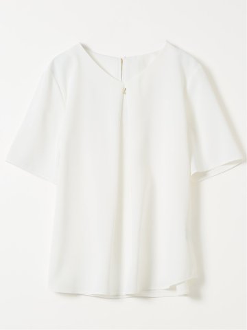 接触冷感 速乾 UV ストレッチ Vネック 半袖 プルオーバー ブラウス