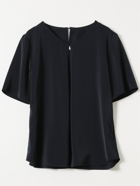 接触冷感 速乾 UV ストレッチ Vネック 半袖 プルオーバー ブラウス