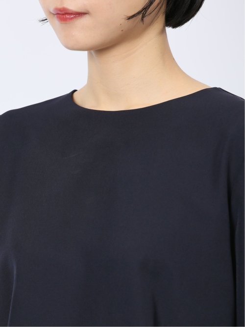 ダブルクロス ペプラム プルオーバーブラウス 紺(セットアップ可能)