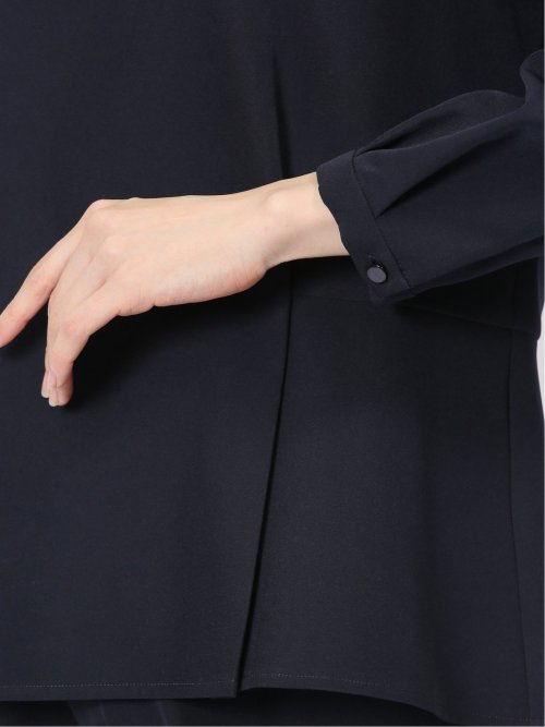 ダブルクロス ペプラム プルオーバーブラウス 紺(セットアップ可能)