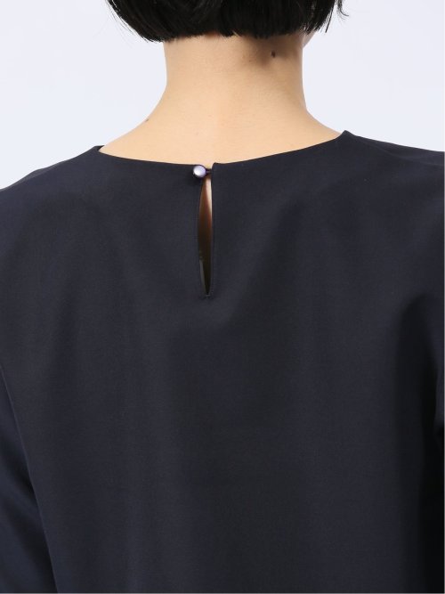 ダブルクロス ペプラム プルオーバーブラウス 紺(セットアップ可能)