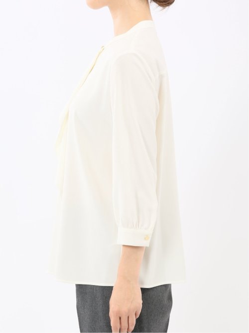 ラッフルフリル 8分袖プルオーバーブラウス