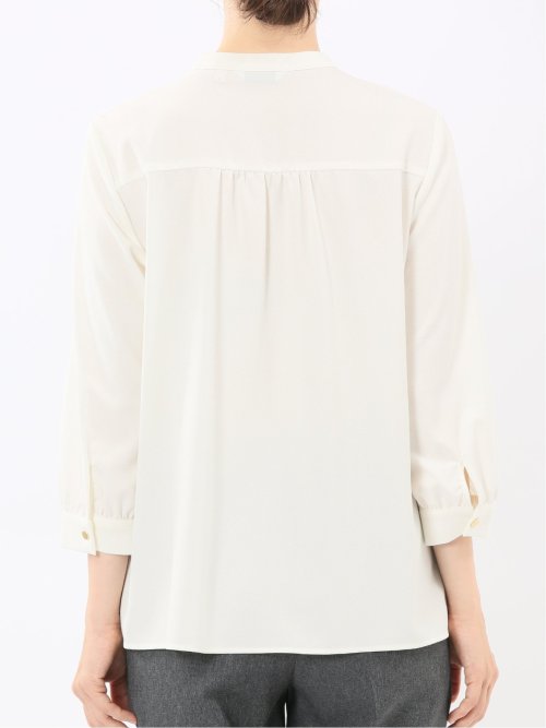 ラッフルフリル 8分袖プルオーバーブラウス