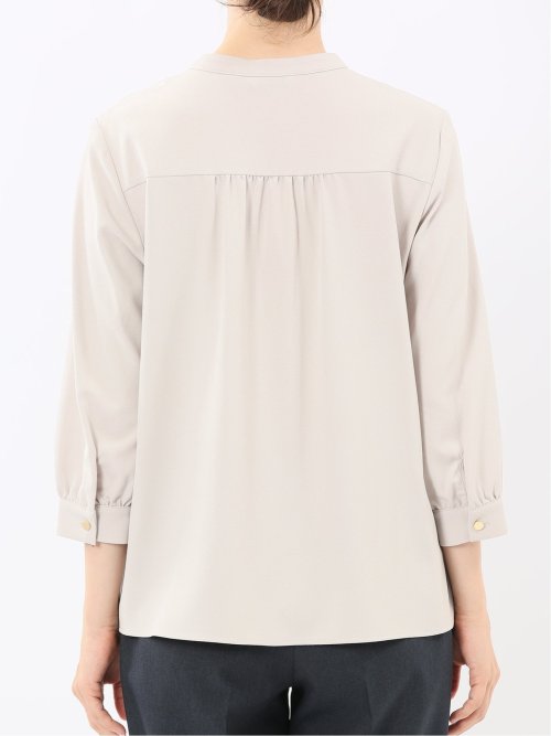 ラッフルフリル 8分袖プルオーバーブラウス