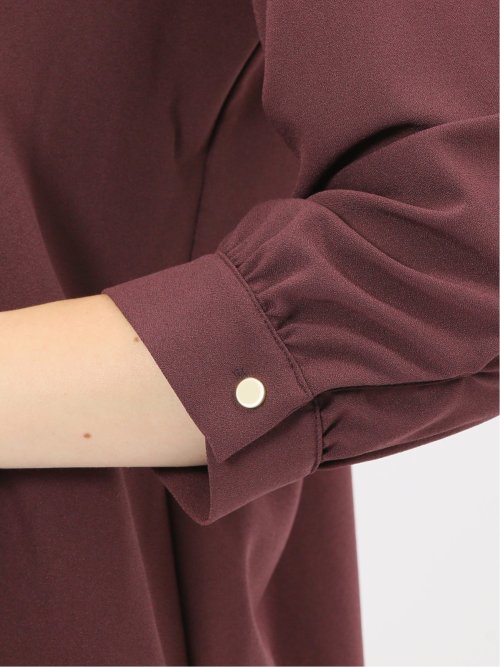 ラッフルフリル 8分袖プルオーバーブラウス