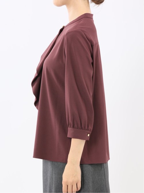 ラッフルフリル 8分袖プルオーバーブラウス