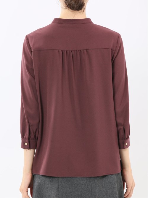 ラッフルフリル 8分袖プルオーバーブラウス