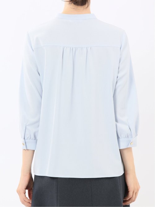 ラッフルフリル 8分袖プルオーバーブラウス