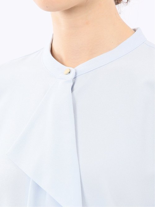 ラッフルフリル 8分袖プルオーバーブラウス