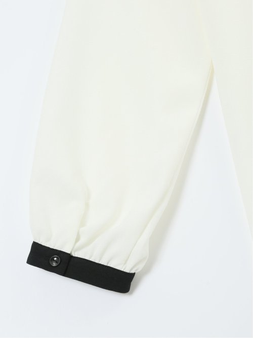 パールボウタイ 長袖プルオーバーブラウス