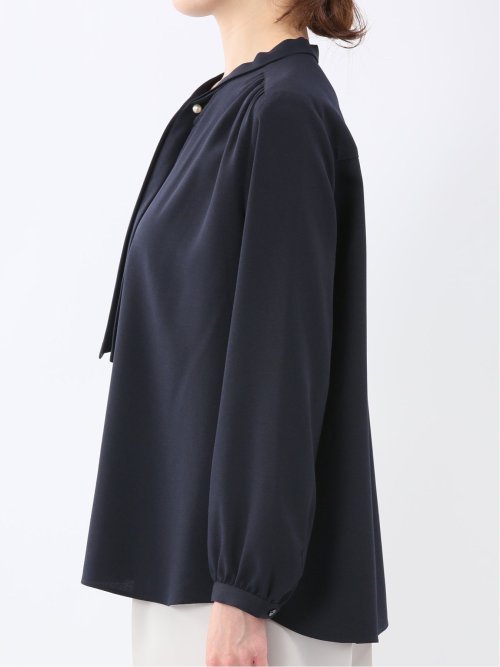 パールボウタイ 長袖プルオーバーブラウス