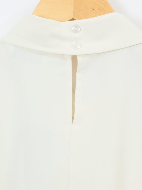 リボンタイ 長袖プルオーバーブラウス