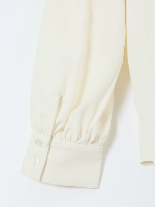 リボンタイ 長袖プルオーバーブラウス