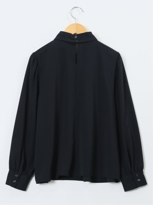 リボンタイ 長袖プルオーバーブラウス