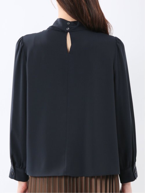 リボンタイ 長袖プルオーバーブラウス