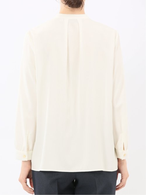 レイヤード風 比翼 長袖ブラウス