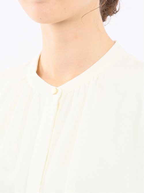 レイヤード風 比翼 長袖ブラウス