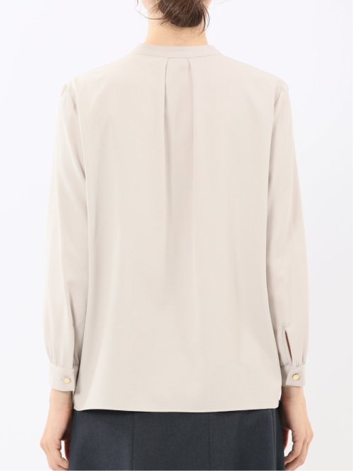 レイヤード風 比翼 長袖ブラウス