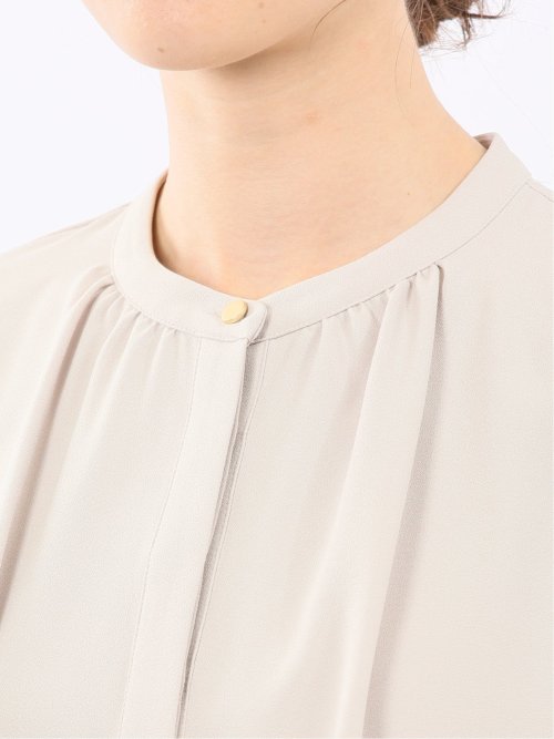 レイヤード風 比翼 長袖ブラウス