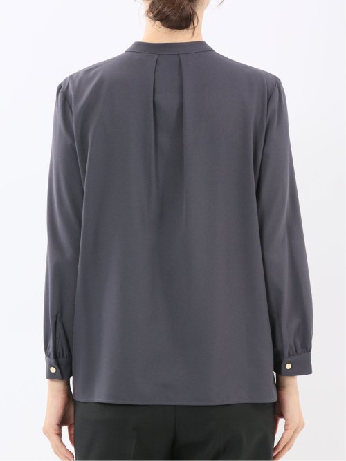 レイヤード風 比翼 長袖ブラウス