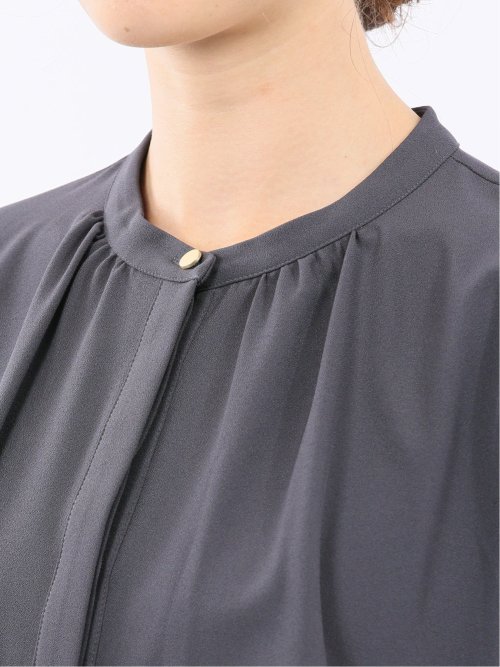 レイヤード風 比翼 長袖ブラウス