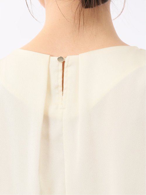 シボサテン ノースリ プルオーバーブラウス