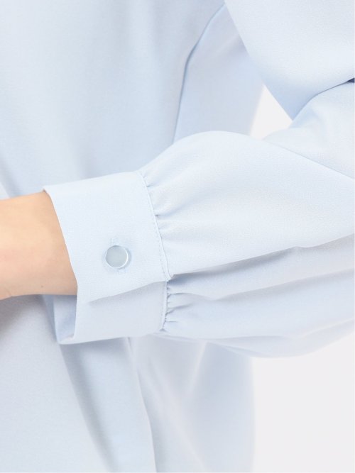 ボウタイ 長袖プルオーバーブラウス