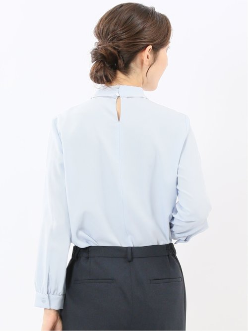 ボウタイ 長袖プルオーバーブラウス