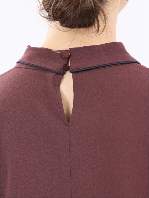 ボウタイ 長袖プルオーバーブラウス