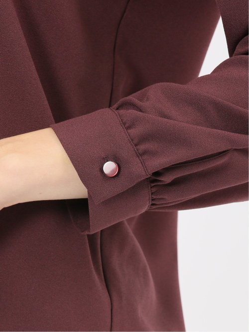 ボウタイ 長袖プルオーバーブラウス