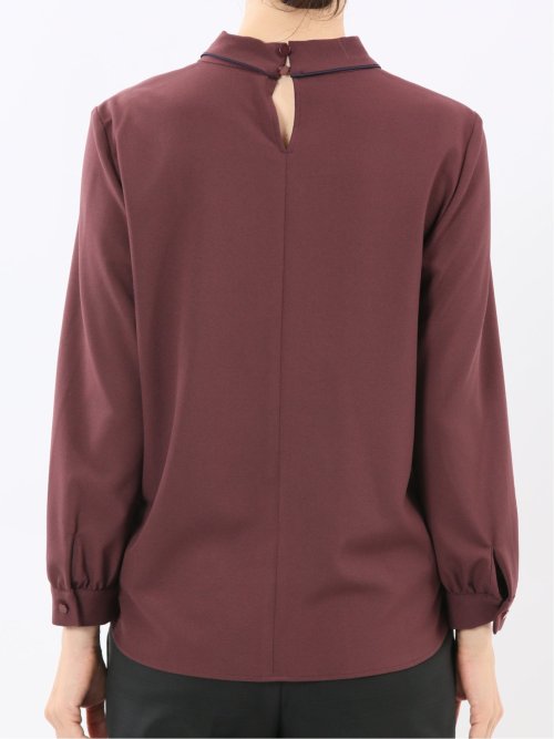 ボウタイ 長袖プルオーバーブラウス