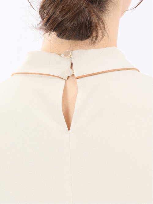 ボウタイ 長袖プルオーバーブラウス