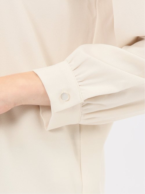 ボウタイ 長袖プルオーバーブラウス